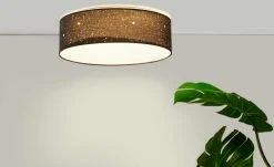 KHG LED-Deckenleuchte, Stoffschirm grau mit Glitzereffekt -Innenleuchten Verkaufsladen 11685509 4 202103151242