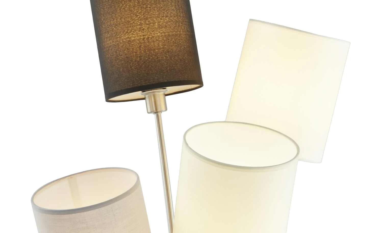 HOME STORY Stehleuchte, 4-flammig, Stoffschirme 4 HOME STORY Stehleuchte, 4-flammig, Stoffschirme – Bild 4
