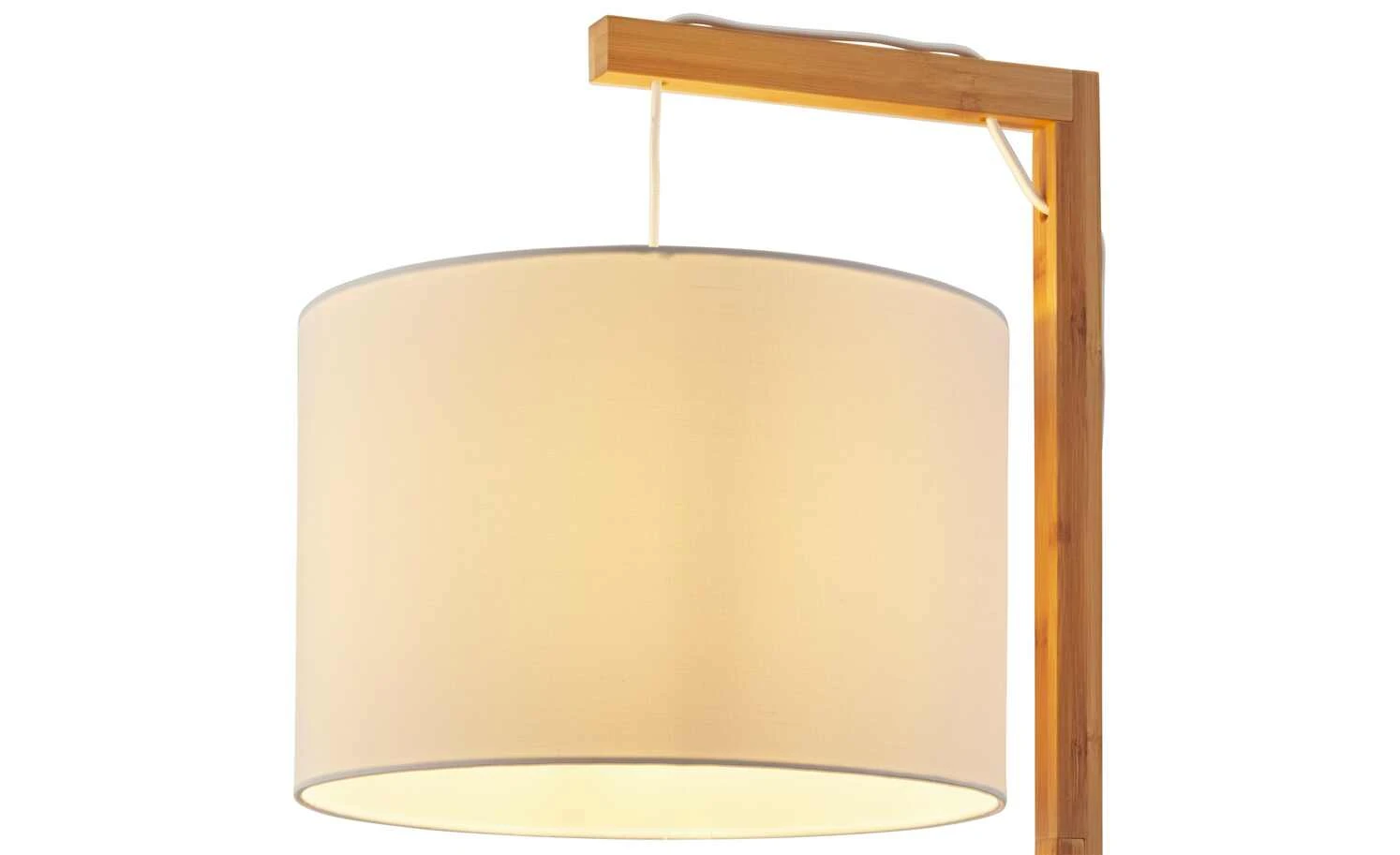 KHG Stehleuchte, 1-flammig, Bambus/ Stoff weiß 5 KHG Stehleuchte, 1-flammig, Bambus/ Stoff weiß – Bild 5