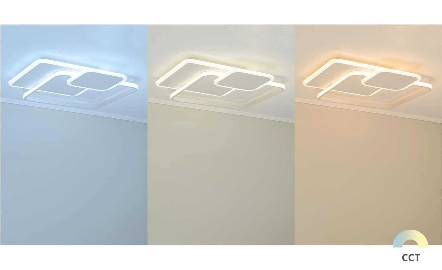 Meisterleuchten LED-Deckenleuchte, weiß, ´Quadrate` 3 Meisterleuchten LED-Deckenleuchte, weiß, ´Quadrate` – Bild 3