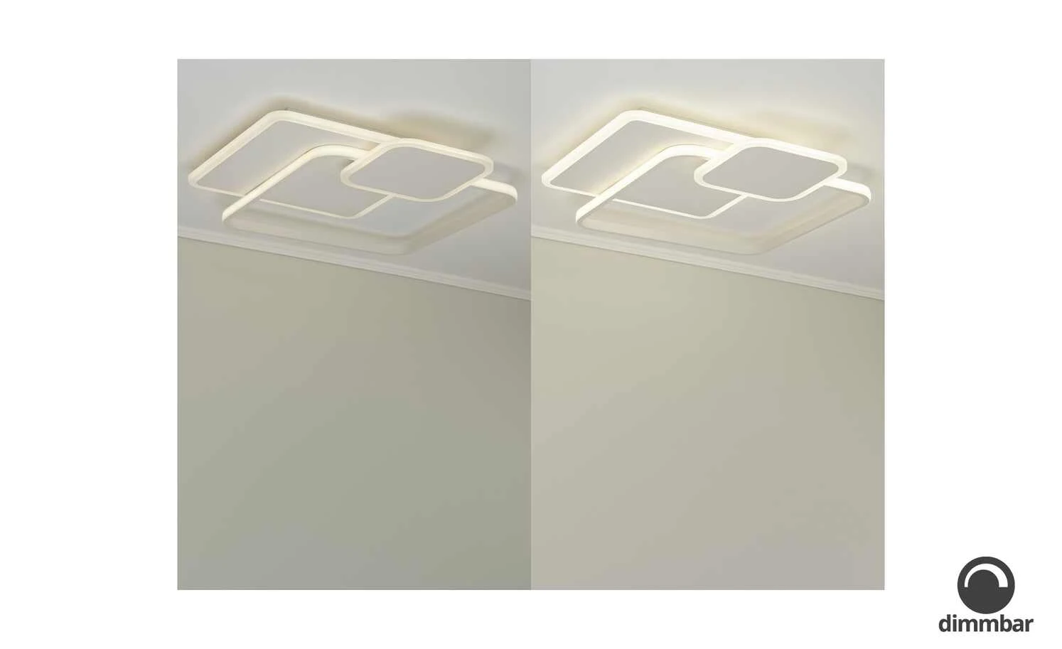 Meisterleuchten LED-Deckenleuchte, weiß, ´Quadrate` 2 Meisterleuchten LED-Deckenleuchte, weiß, ´Quadrate` – Bild 2