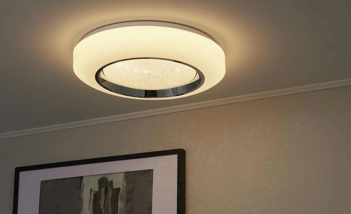 KHG LED-Deckenleuchte, 1-flammig mit Sterneneffekt 1 KHG LED-Deckenleuchte, 1-flammig mit Sterneneffekt