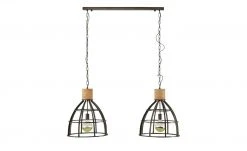 Pendelleuche, 2-flammig, schwarz/holzfarben -Innenleuchten Verkaufsladen 11685561 1 202009172241