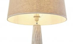 HOME STORY Stehleuchte, 1-flammig, Stoffschirm sandfarben | Weiß -Innenleuchten Verkaufsladen 11685563 2 202009260310