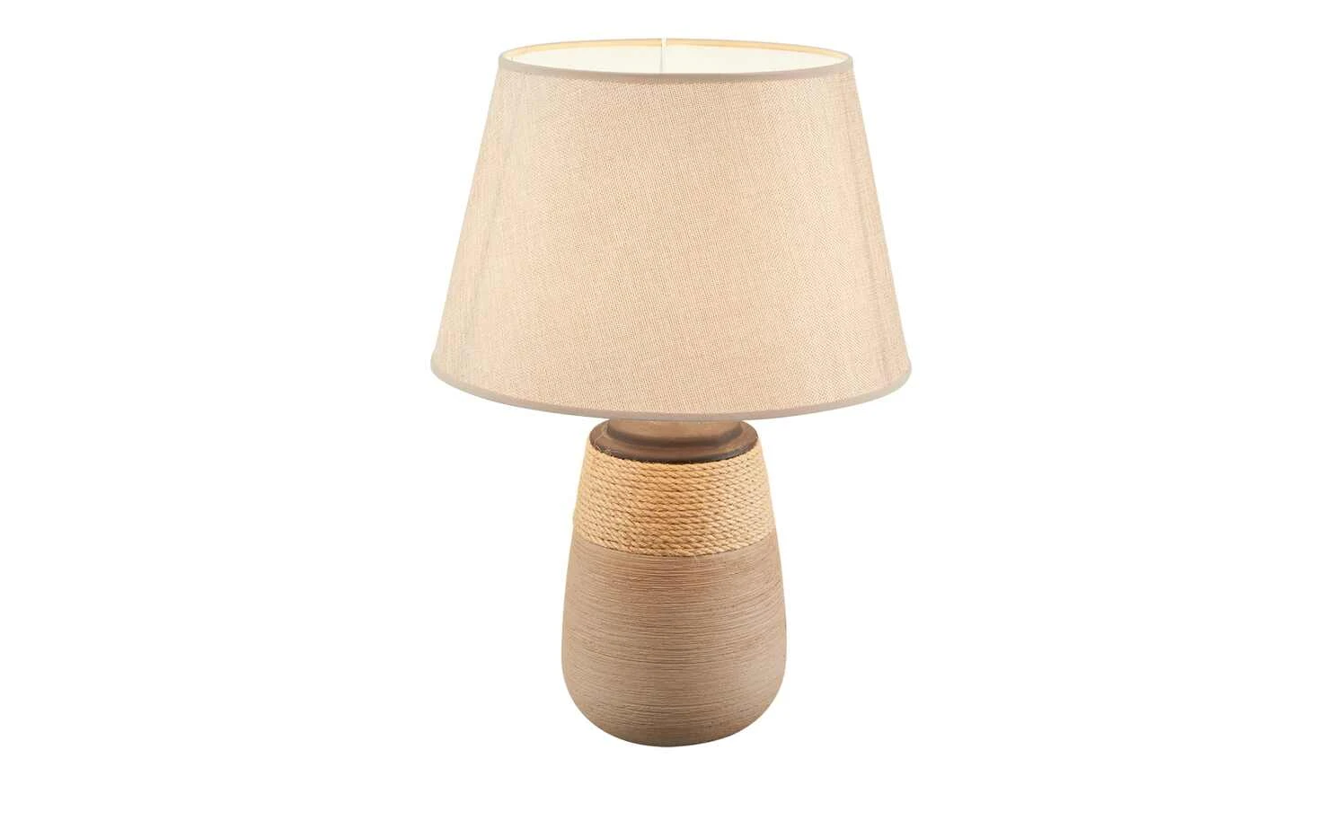 KHG Keramik-Tischleuchte, 1-flammig, Leinen-Schirm 9 KHG Keramik-Tischleuchte, 1-flammig, Leinen-Schirm – Bild 9