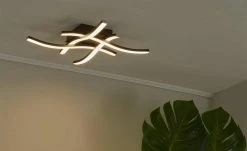 Trio LED-Deckenleuchte, 4-flammig, schwarz