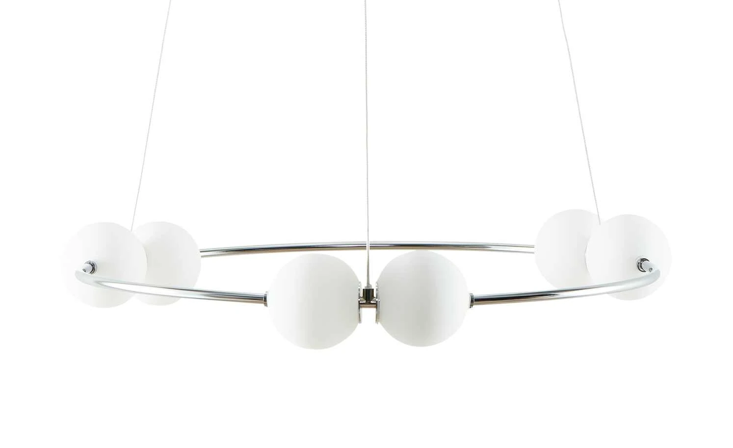 Meisterleuchten LED-Pendelleuchte, 6-flammig, chrom / weiß 2 Meisterleuchten LED-Pendelleuchte, 6-flammig, chrom / weiß – Bild 2