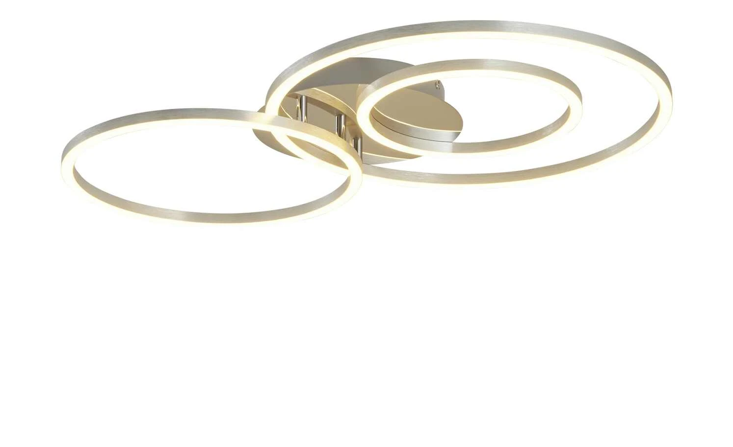 Meisterleuchten LED-Deckenleuchte, Aluminium gebürstet, 3-Kreise 2 Meisterleuchten LED-Deckenleuchte, Aluminium gebürstet, 3-Kreise – Bild 2