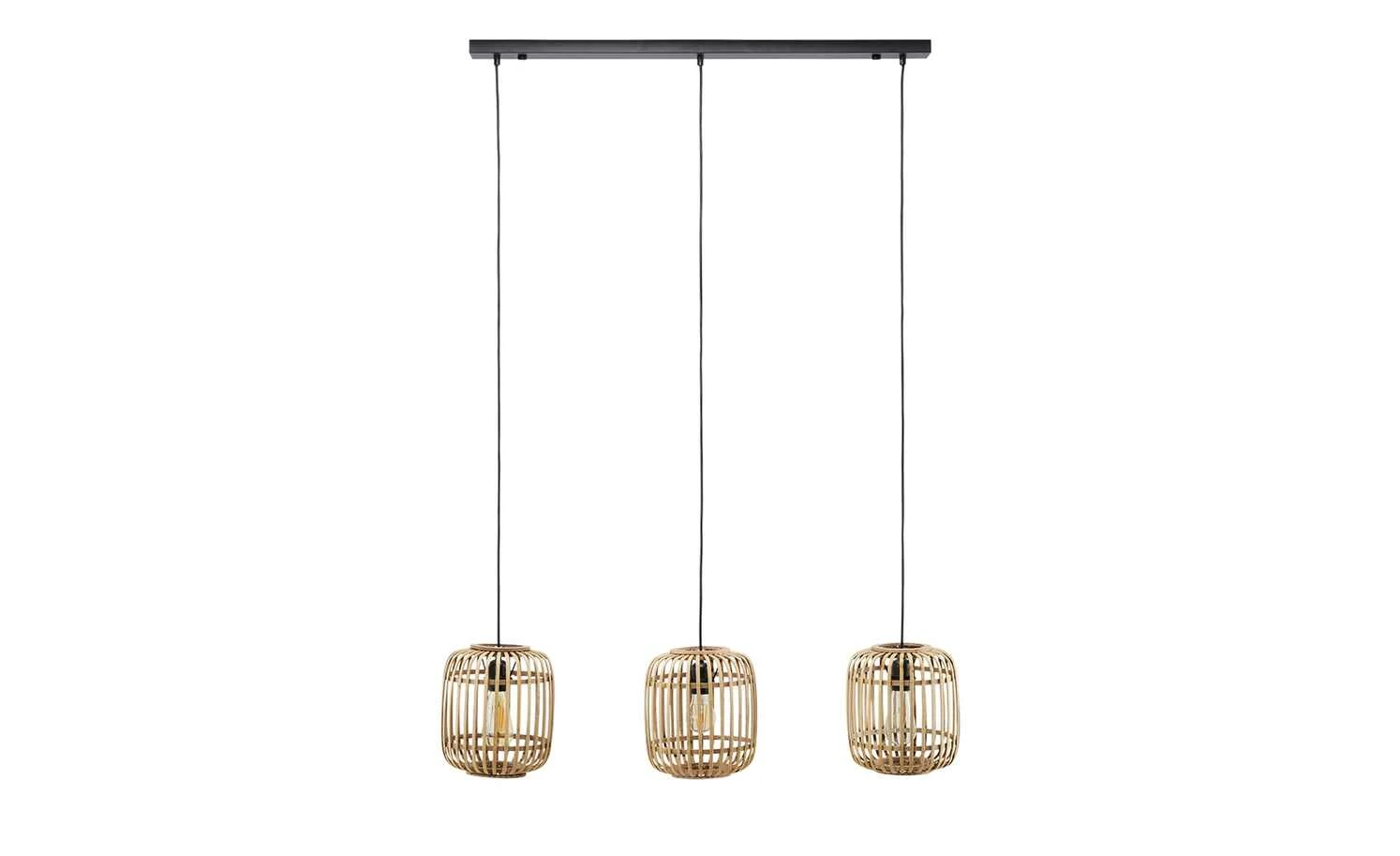 Pendelleuchte 3-flammig, Bambusschirm 6 Pendelleuchte 3-flammig, Bambusschirm – Bild 6