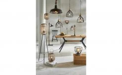 Stehleuchte, 1-flammig, Bambusschirm