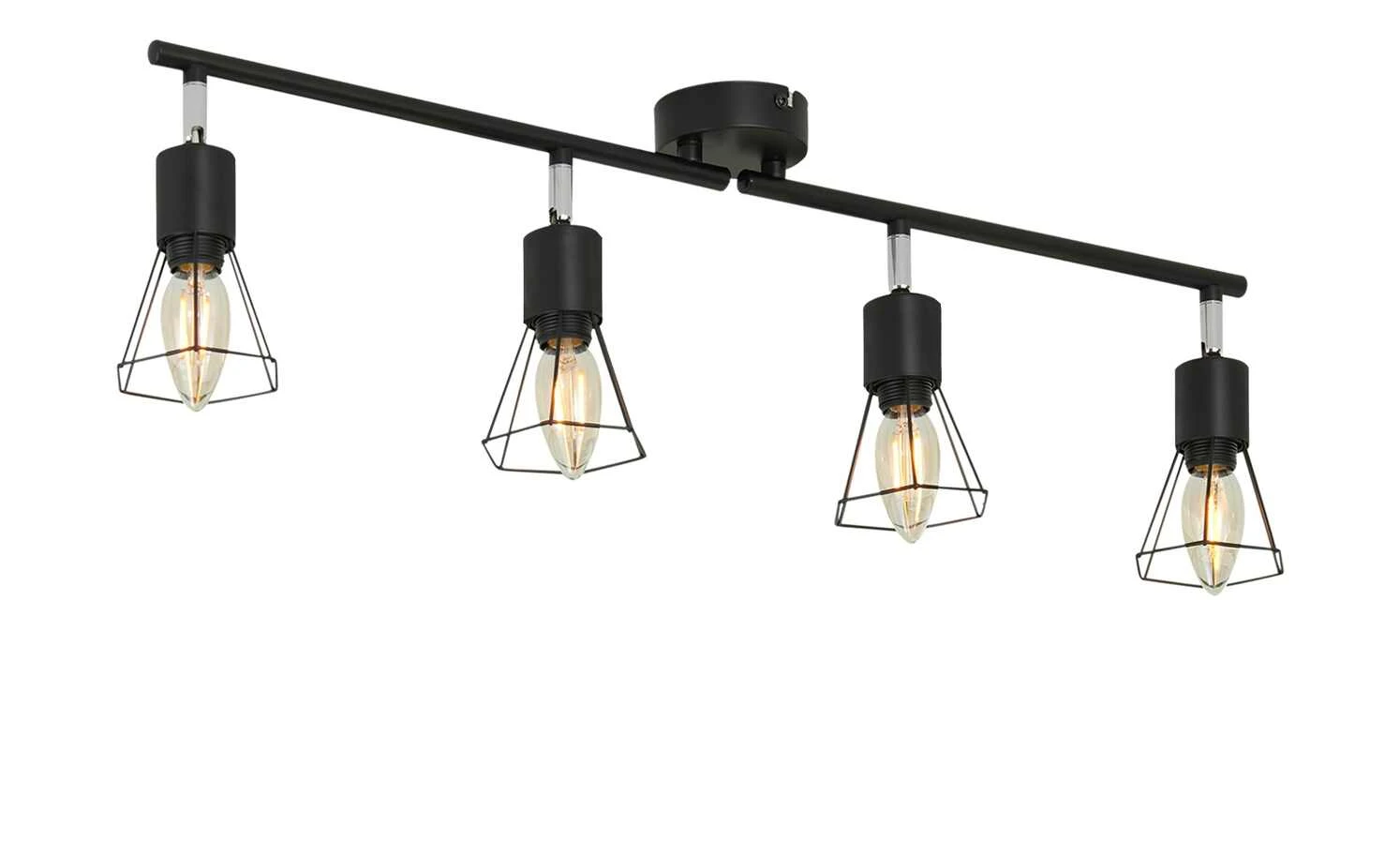 Deckenstrahler, 4-flammig, Draht schwarz 4 Deckenstrahler, 4-flammig, Draht schwarz – Bild 4