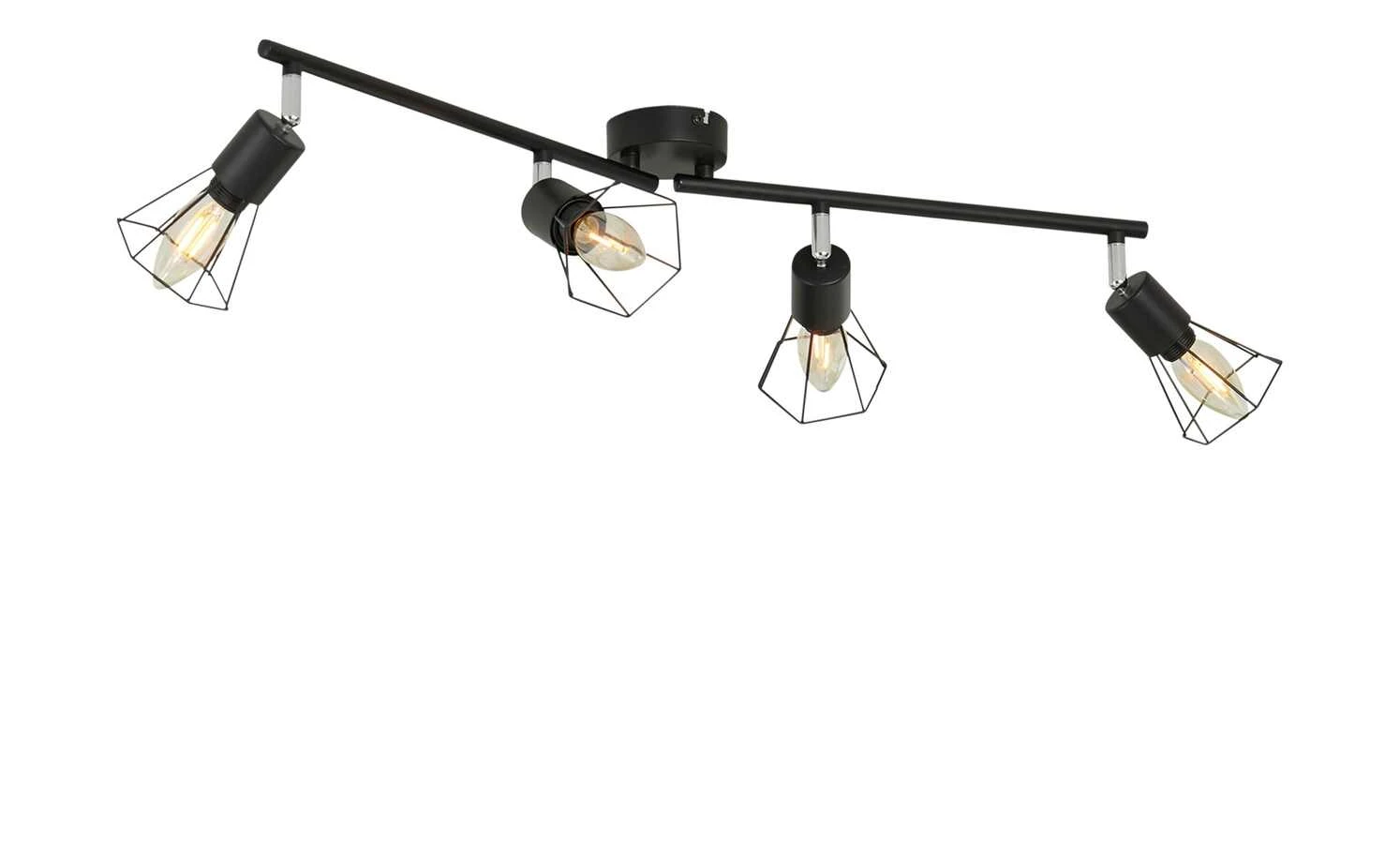 Deckenstrahler, 4-flammig, Draht schwarz 2 Deckenstrahler, 4-flammig, Draht schwarz – Bild 2
