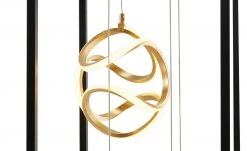 Fischer-Honsel LED-Stehleuchte, schwarz/Blattgold -Innenleuchten Verkaufsladen 11685774 1 202201312235