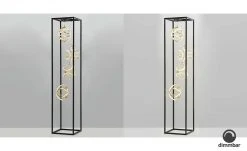 Fischer-Honsel LED-Stehleuchte, schwarz/Blattgold