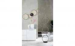 Trio LED-Stehleuchte, Schwarz, Kreise