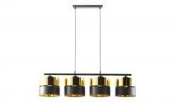 Pendelleuchte, 4-flammig, Schwarz/goldfarben -Innenleuchten Verkaufsladen 11685835 5 202011202242