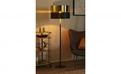 Stehleuchte, 1-flammig schwarz/gold