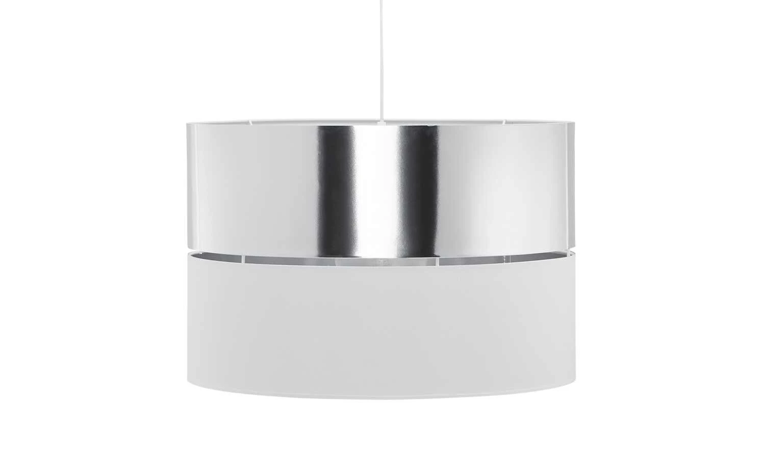 Pendelleuchte, 1-flammig, weiß/silber 2 Pendelleuchte, 1-flammig, weiß/silber – Bild 2