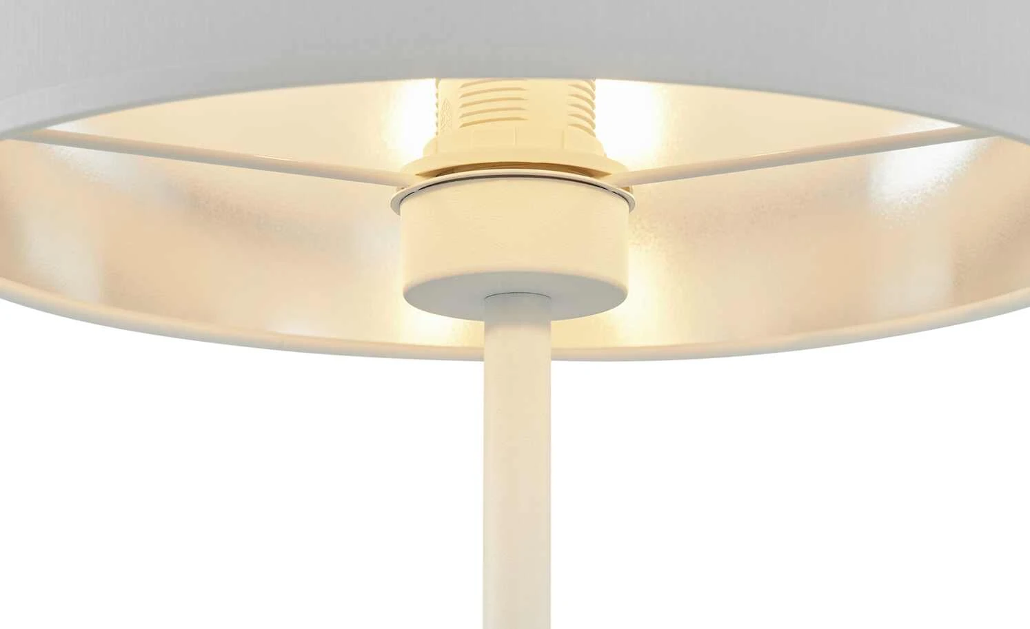 Tischleuchte, 1-flammig, weiß/silberfarben 3 Tischleuchte, 1-flammig, weiß/silberfarben – Bild 3