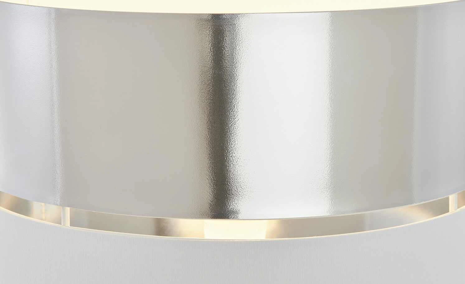 Tischleuchte, 1-flammig, weiß/silberfarben 4 Tischleuchte, 1-flammig, weiß/silberfarben – Bild 4