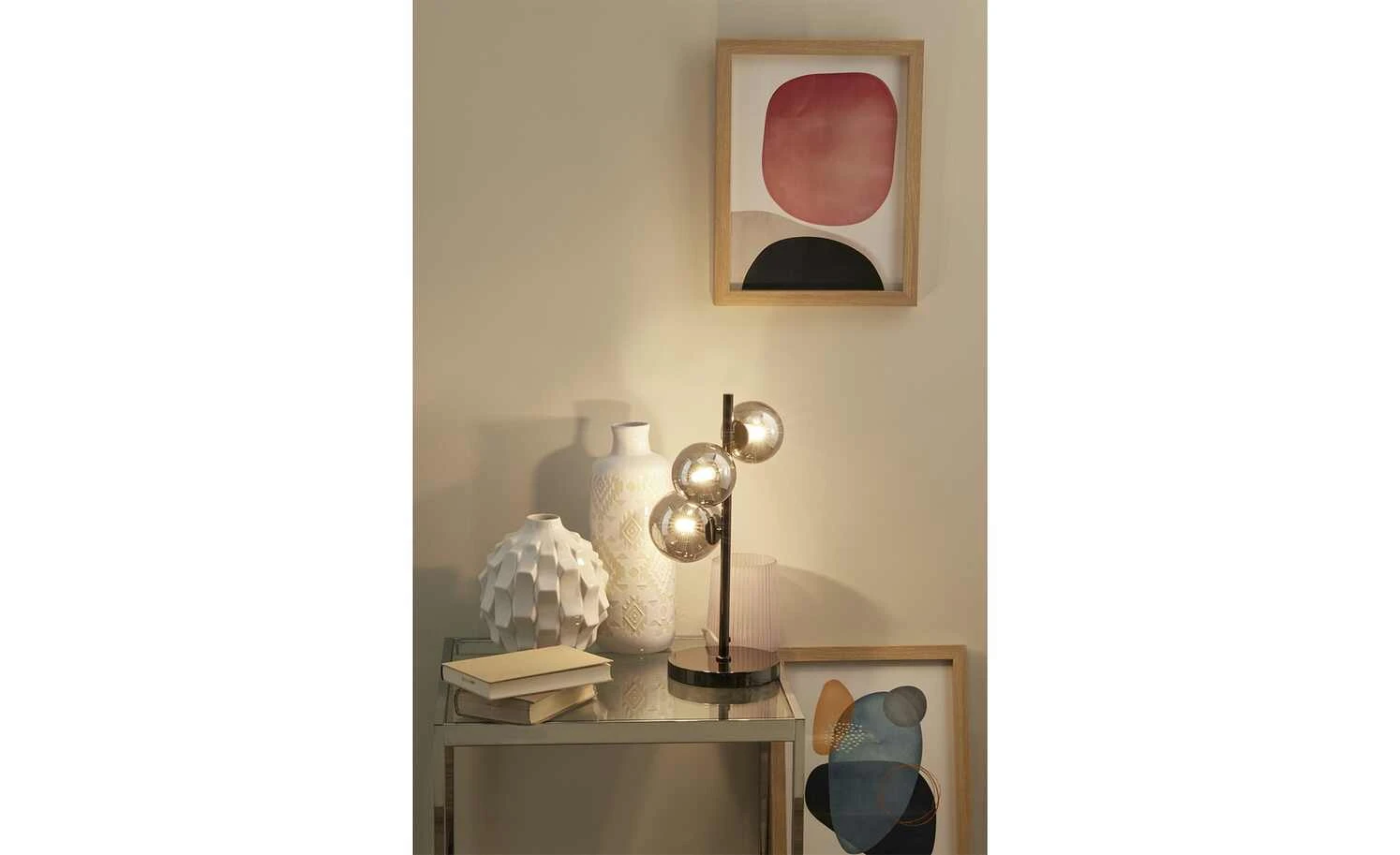 Meisterleuchten Tischleuchte, 3-flammig, schwarzchrom 2 Meisterleuchten Tischleuchte, 3-flammig, schwarzchrom – Bild 2