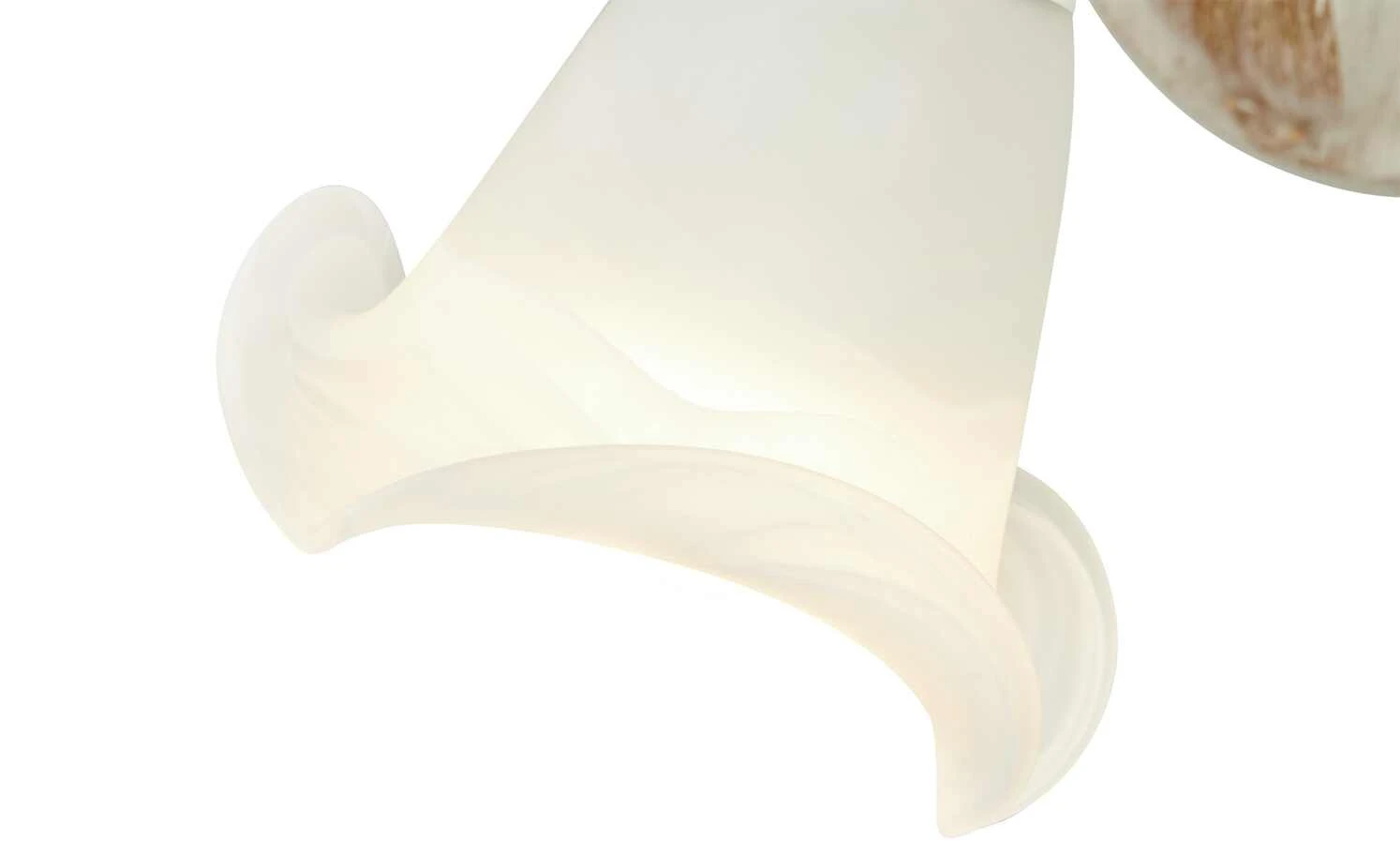 Wandleuchte, 1-flammig, weiß/ gold abgesetzt 4 Wandleuchte, 1-flammig, weiß/ gold abgesetzt – Bild 4