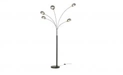 Meisterleuchten Bogenleuchte, 5-flammig, schwarz / Rauchglas -Innenleuchten Verkaufsladen 11685898 14 202204191232