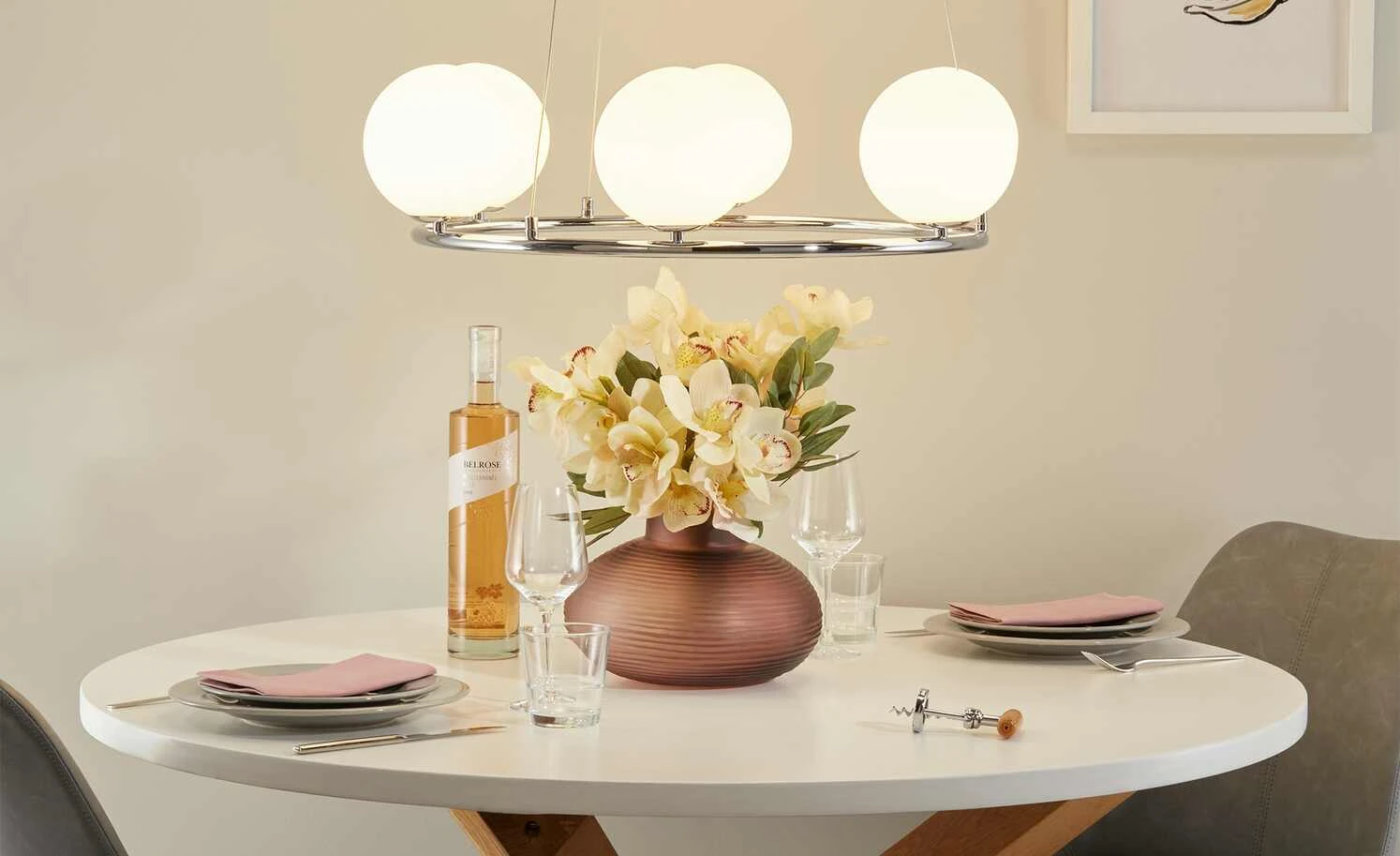 Meisterleuchten LED-Krone 6-flammig, chrom 3 Meisterleuchten LED-Krone 6-flammig, chrom – Bild 3