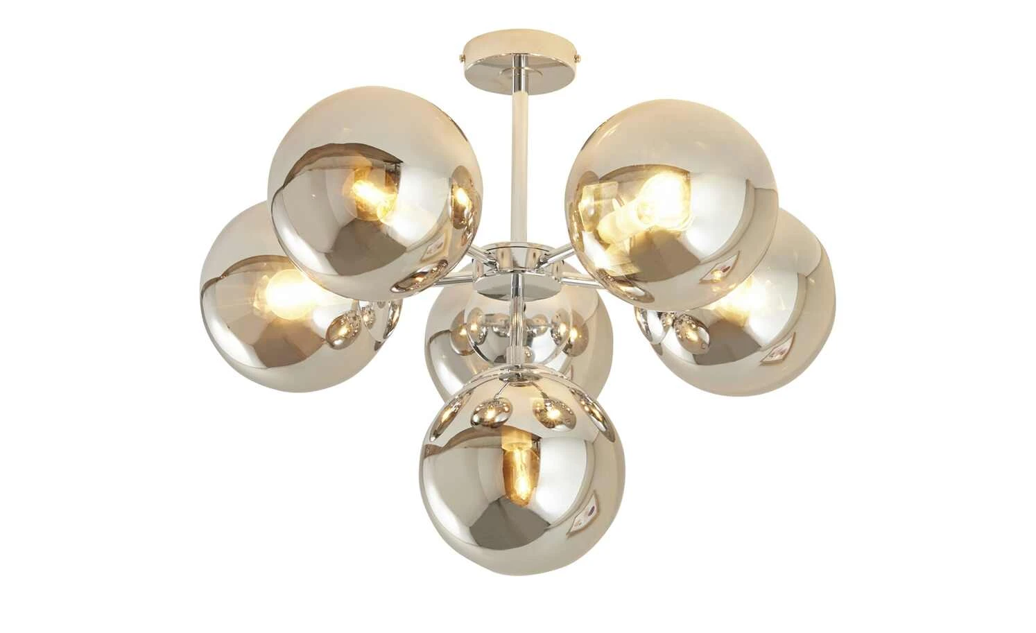 Meisterleuchten Deckenleuchte, 6-flammig, chrom / Rauchglas 4 Meisterleuchten Deckenleuchte, 6-flammig, chrom / Rauchglas – Bild 4