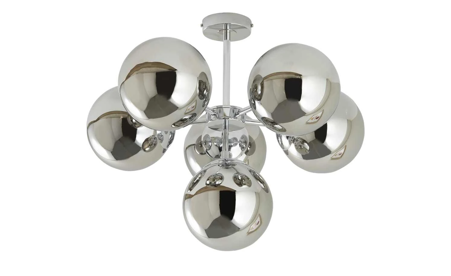 Meisterleuchten Deckenleuchte, 6-flammig, chrom / Rauchglas 2 Meisterleuchten Deckenleuchte, 6-flammig, chrom / Rauchglas – Bild 2