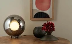 Meisterleuchten LED-Glaskugel in Rauchglas