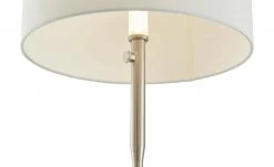 KHG LED-Stehleuchte, 1-flammig, Nickel-matt mit Stoffschirm -Innenleuchten Verkaufsladen 11685915 1 202108201246