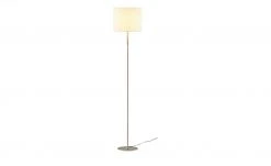 KHG LED-Stehleuchte, 1-flammig, Nickel-matt mit Stoffschirm -Innenleuchten Verkaufsladen 11685915 5 202108201246