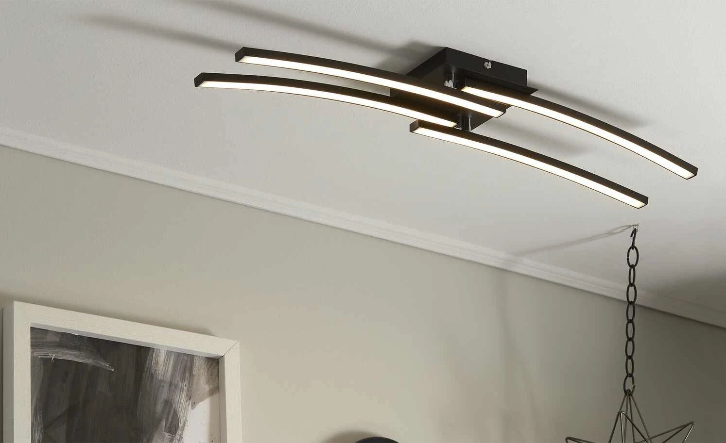 KHG LED-Deckenleuchte, 4-flammig, schwarz 1 KHG LED-Deckenleuchte, 4-flammig, schwarz