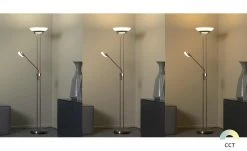 Fischer-Honsel LED-Deckenfluter, 2-flammig, Nickel-matt