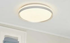 Fischer-Honsel LED-Deckenleuchte, silberfarben mit Bewegungsmelder