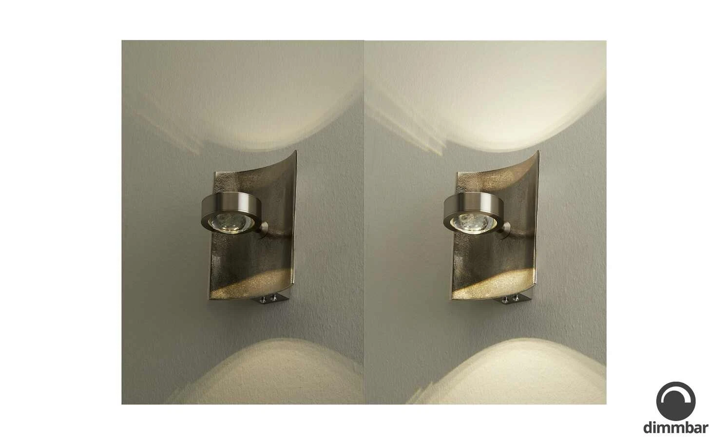 Fischer-Honsel LED-Wandleuchte, Nickel-antik mit RGB 2 Fischer-Honsel LED-Wandleuchte, Nickel-antik mit RGB – Bild 2