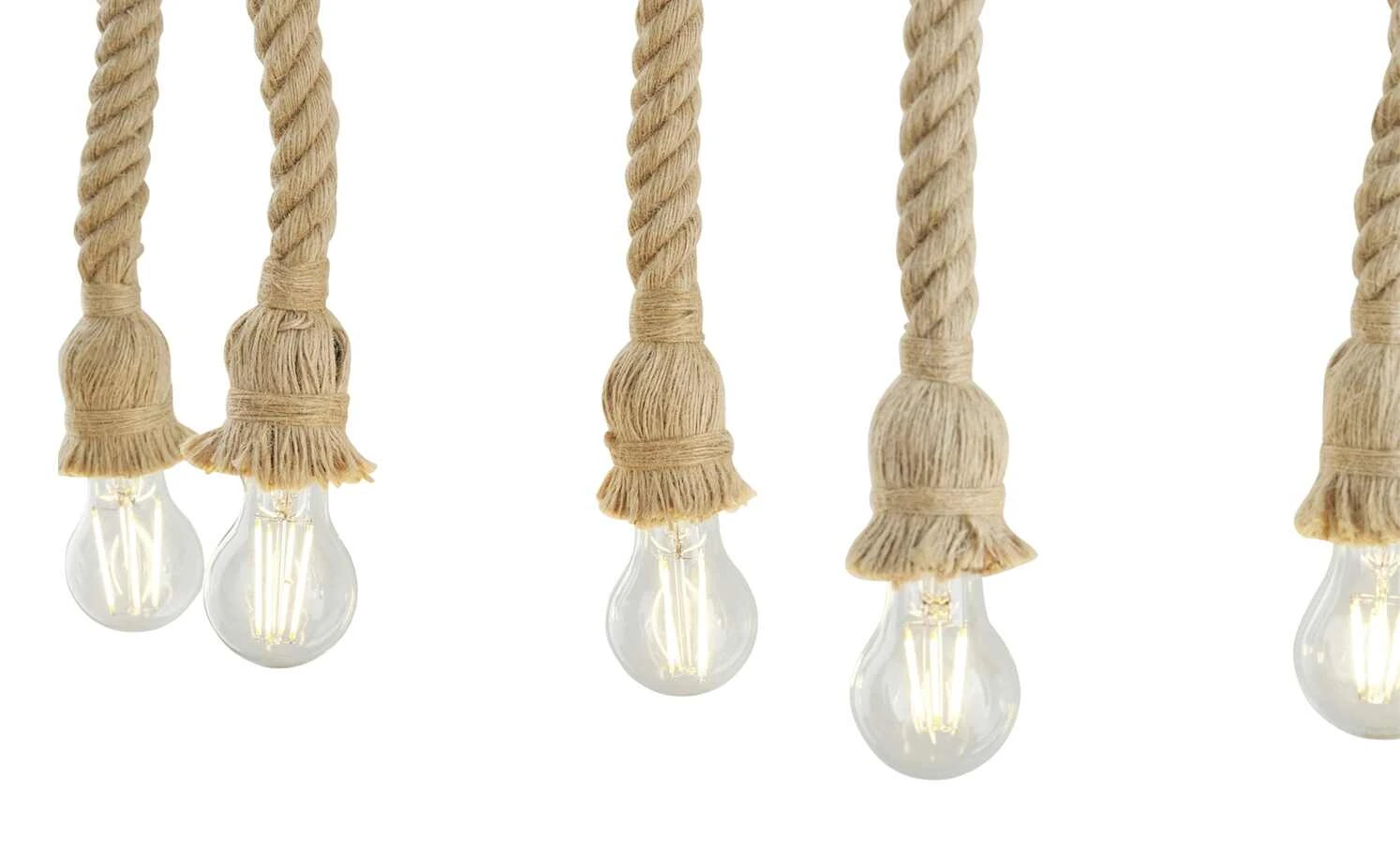 Trio Pendelleuchte, 6-flammig, Bambus mit Sisal Behang 3 Trio Pendelleuchte, 6-flammig, Bambus mit Sisal Behang – Bild 3