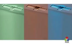 Trio Deckenleuchte, schwarz, eckig, WiZ-Connected