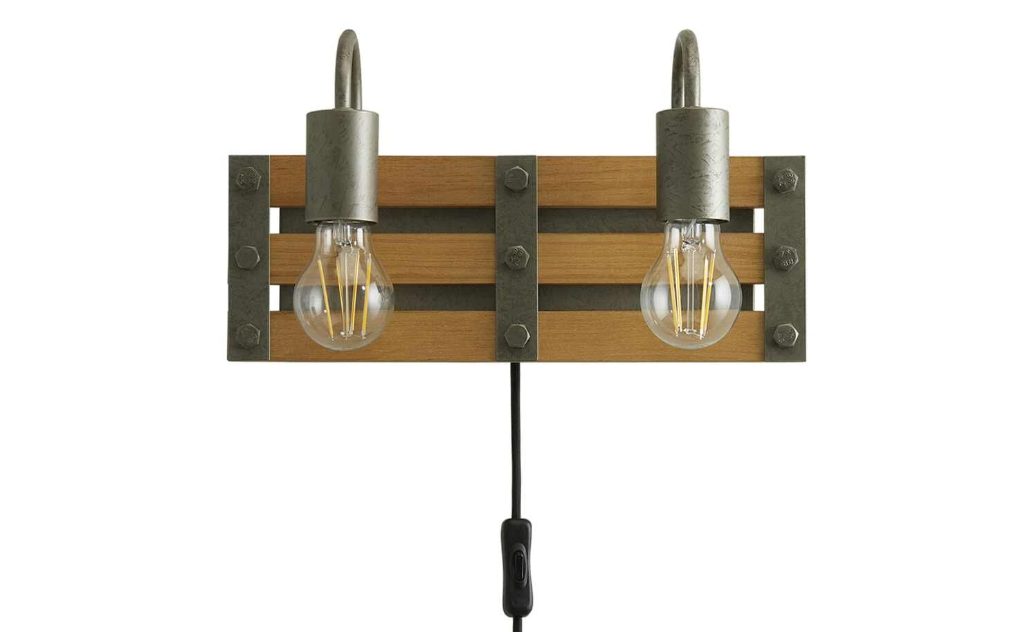 Trio Wandleuchte, 2-flammig, Paletten-Optik 3 Trio Wandleuchte, 2-flammig, Paletten-Optik – Bild 3
