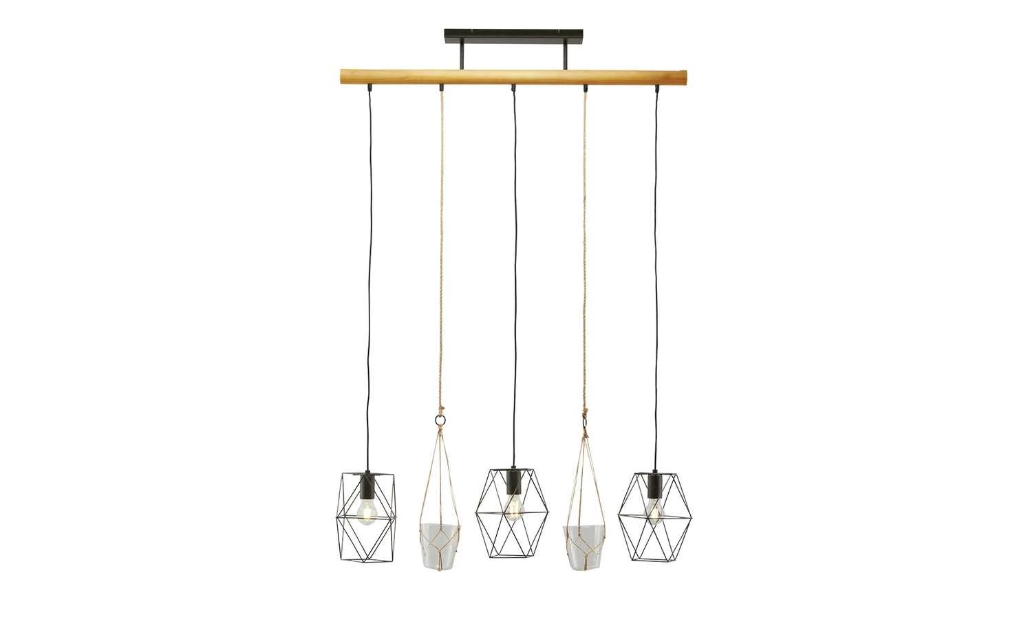 Trio Pendelleuchte, 3-flammig mit Vase 5 Trio Pendelleuchte, 3-flammig mit Vase – Bild 5