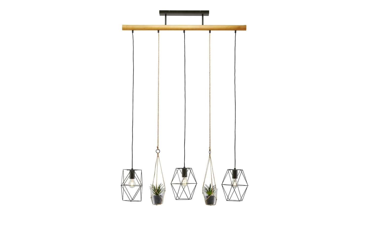 Trio Pendelleuchte, 3-flammig mit Vase 6 Trio Pendelleuchte, 3-flammig mit Vase – Bild 6