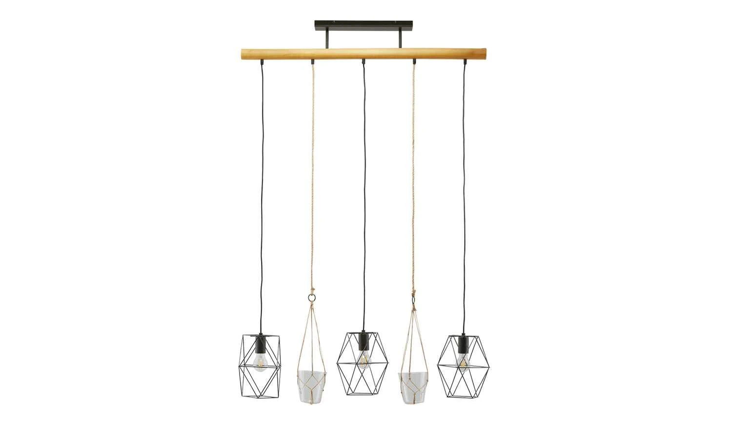 Trio Pendelleuchte, 3-flammig mit Vase 7 Trio Pendelleuchte, 3-flammig mit Vase – Bild 7