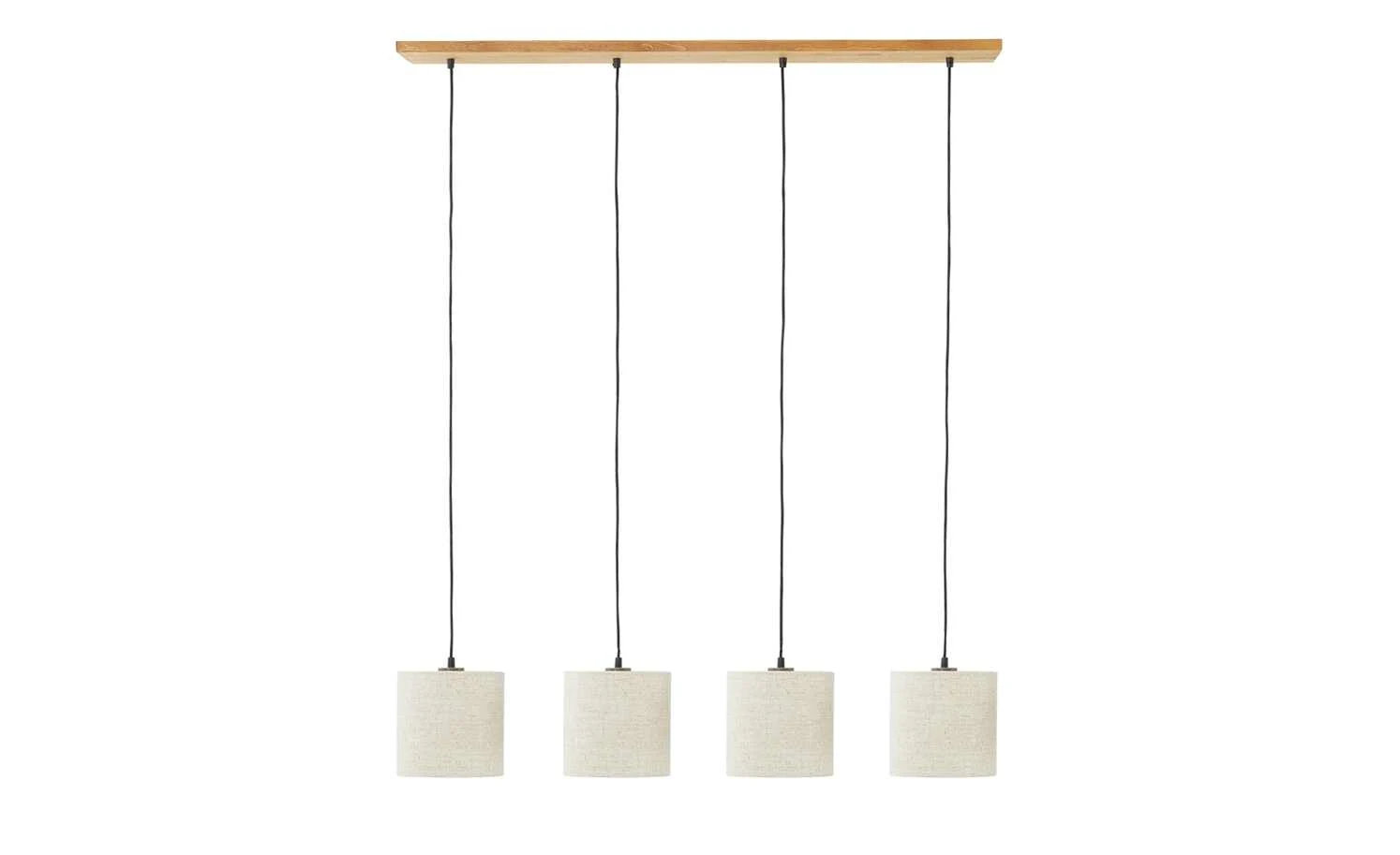 Trio Pendelleuchte, 4-flammig, Pinienholz/ Stoffschirm 3 Trio Pendelleuchte, 4-flammig, Pinienholz/ Stoffschirm – Bild 3