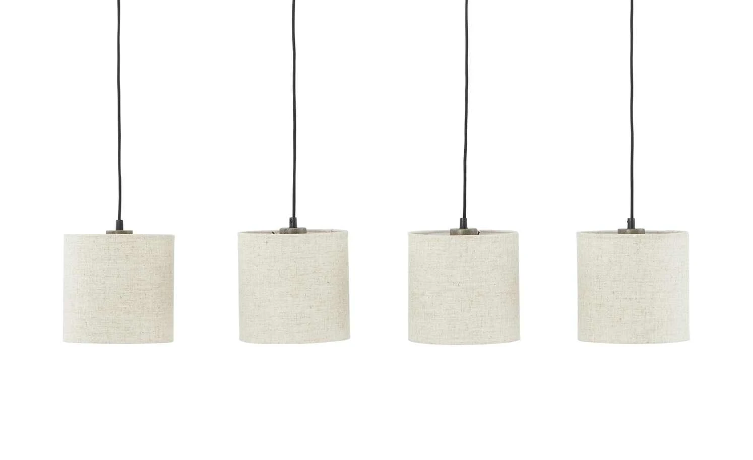 Trio Pendelleuchte, 4-flammig, Pinienholz/ Stoffschirm 2 Trio Pendelleuchte, 4-flammig, Pinienholz/ Stoffschirm – Bild 2