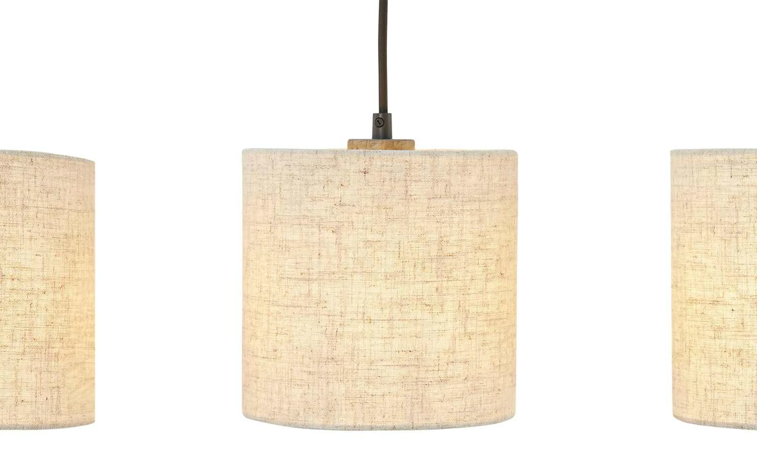 Trio Pendelleuchte, 4-flammig, Pinienholz/ Stoffschirm 8 Trio Pendelleuchte, 4-flammig, Pinienholz/ Stoffschirm – Bild 8