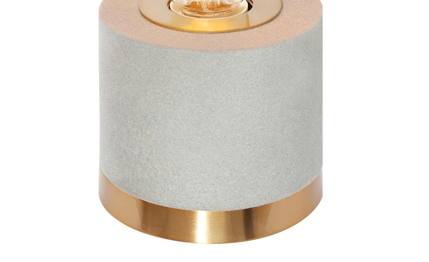 Trio Tischleuchte 1-flammig, Samt grau 3 Trio Tischleuchte 1-flammig, Samt grau – Bild 3