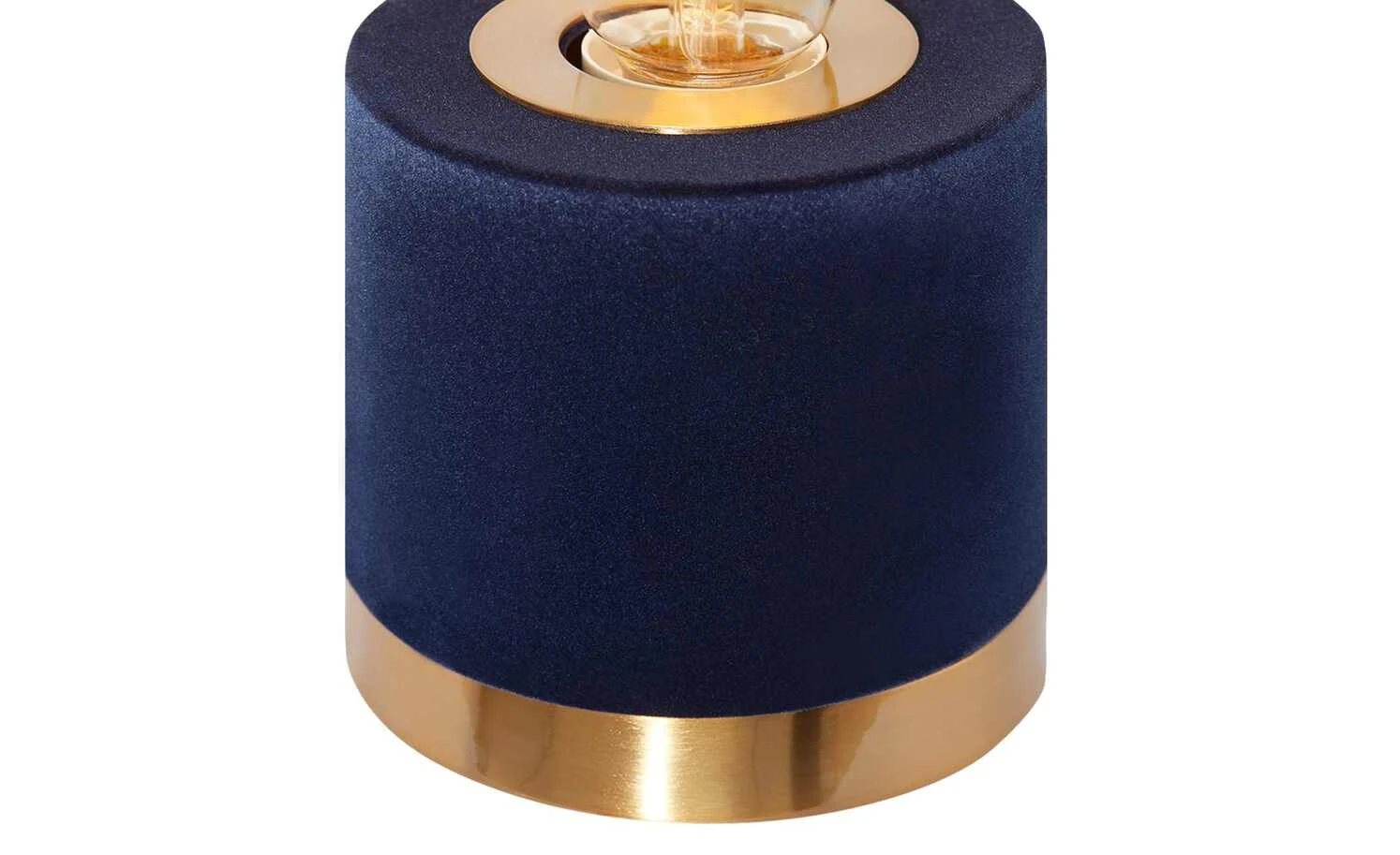 Trio Tischleuchte 1-flammig, Samt blau 4 Trio Tischleuchte 1-flammig, Samt blau – Bild 4