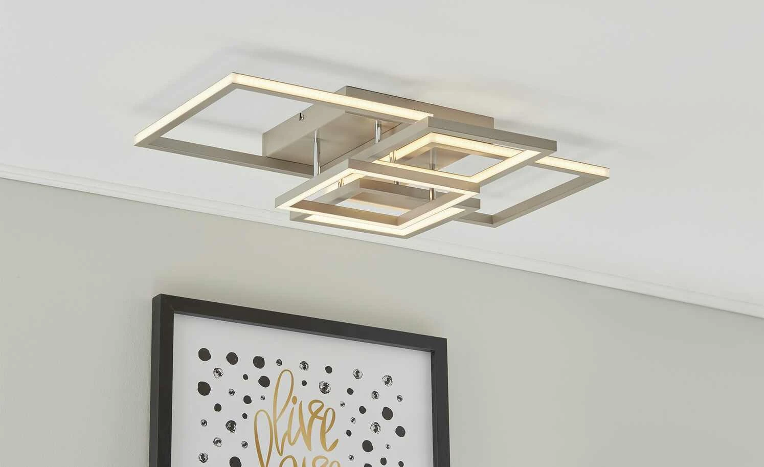 Wofi LED-Deckenleuchte, Alu gebürstet 2 Wofi LED-Deckenleuchte, Alu gebürstet – Bild 2