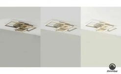 Wofi LED-Deckenleuchte, Alu gebürstet